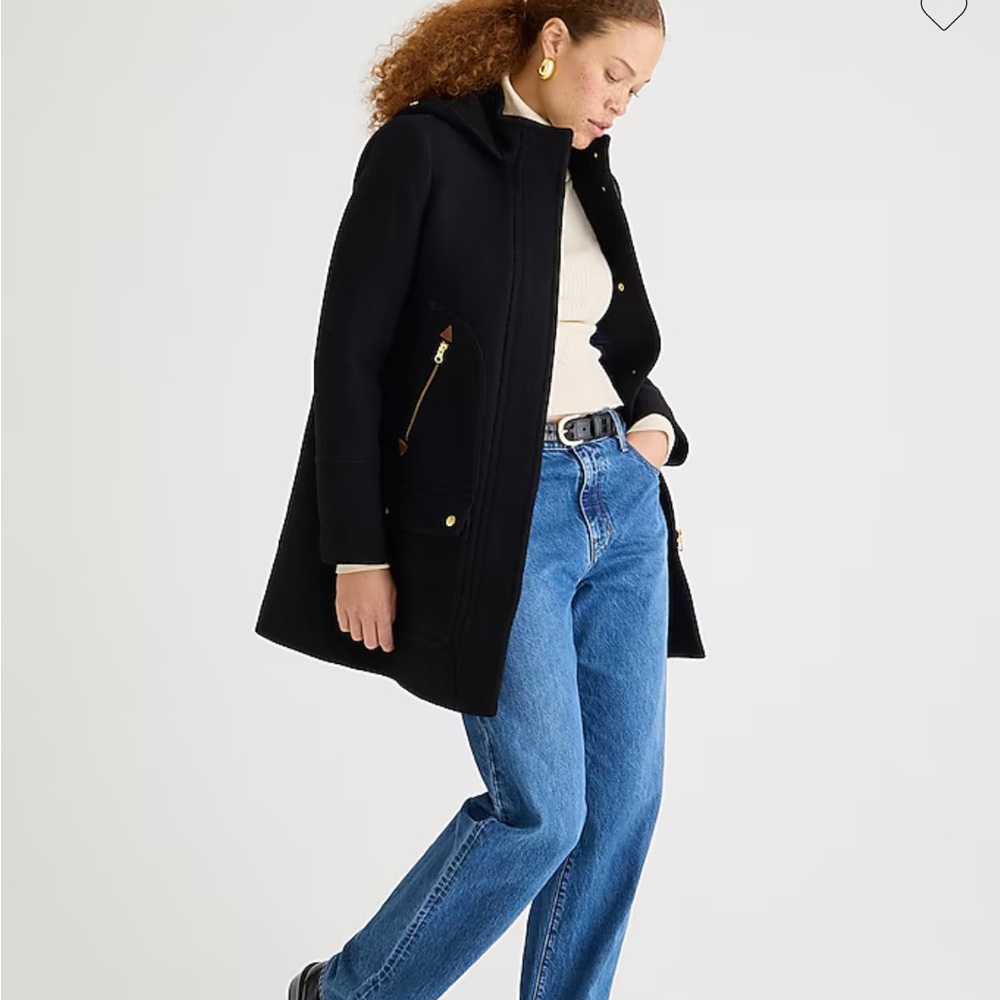 J. Crew Parka, Black, Size 0